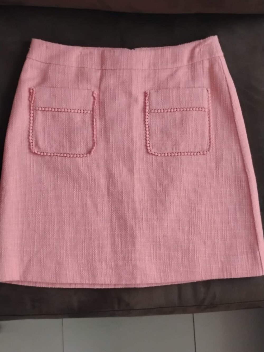 LOFT-0-SKIRTS--TEXTURED COTTON AND Crayola Mauve COLOR